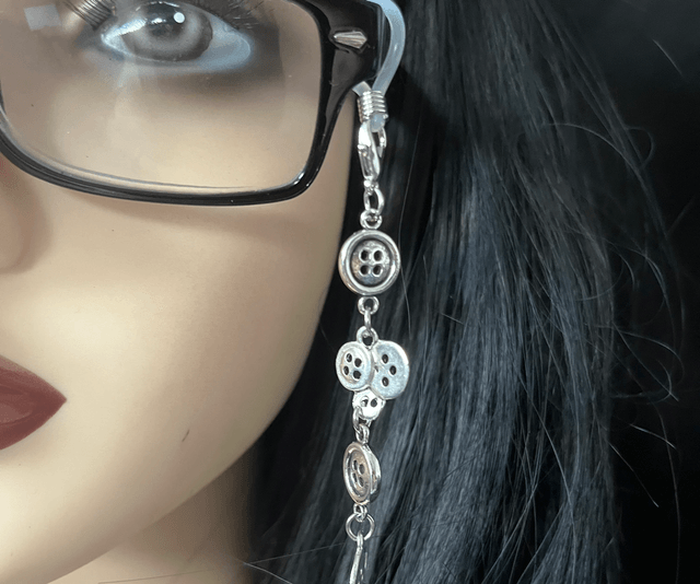 Cute as a button glasses chains