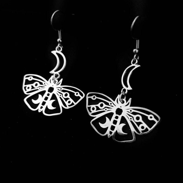 Luna moth earrings