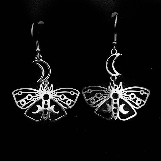 Luna moth earrings