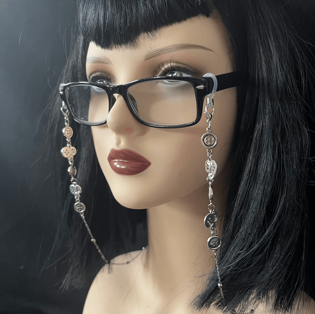 Cute as a button glasses chains
