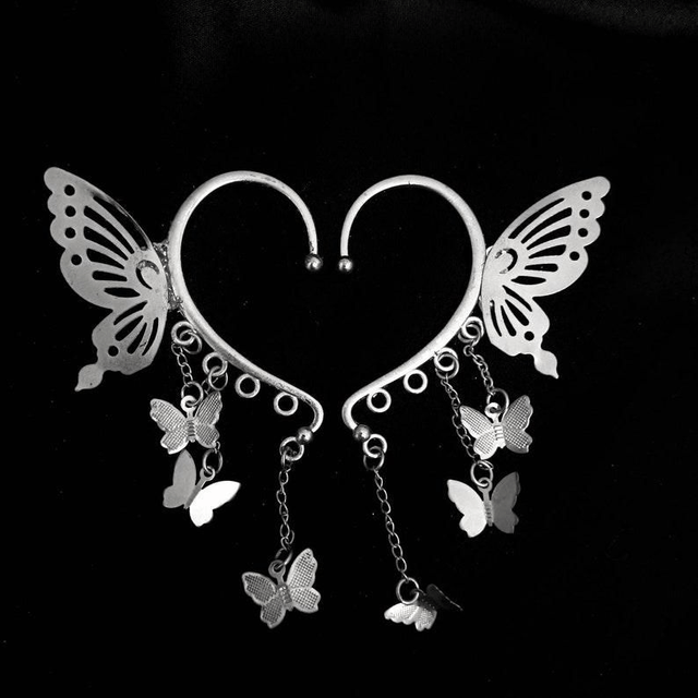 Butterfly ear cuff