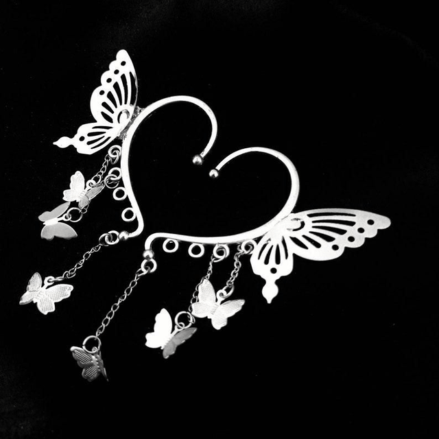 Butterfly ear cuff