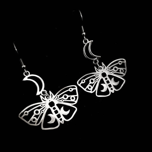 Luna moth earrings
