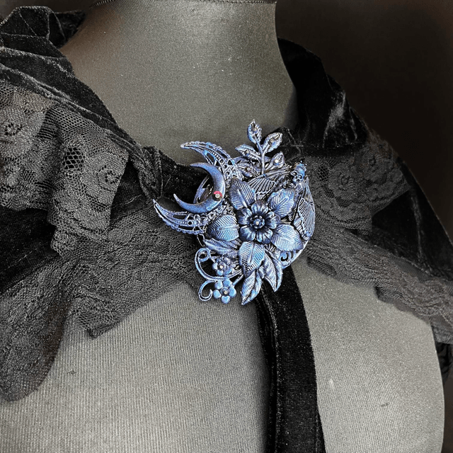 Moth Moon Brooch/Clip