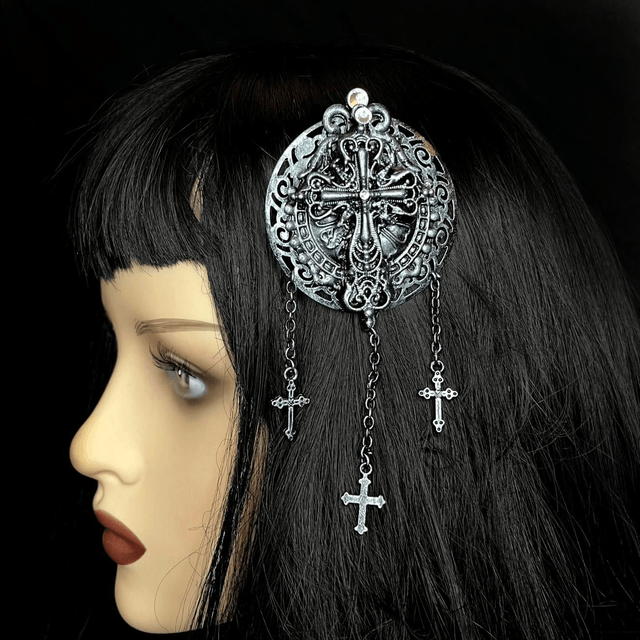 Gothic Cross brooch/hairclip 