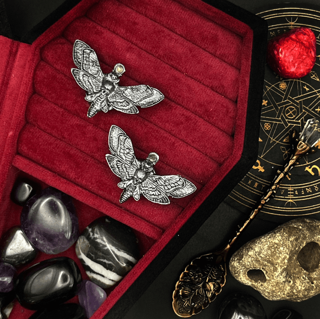 Death moth cufflinks