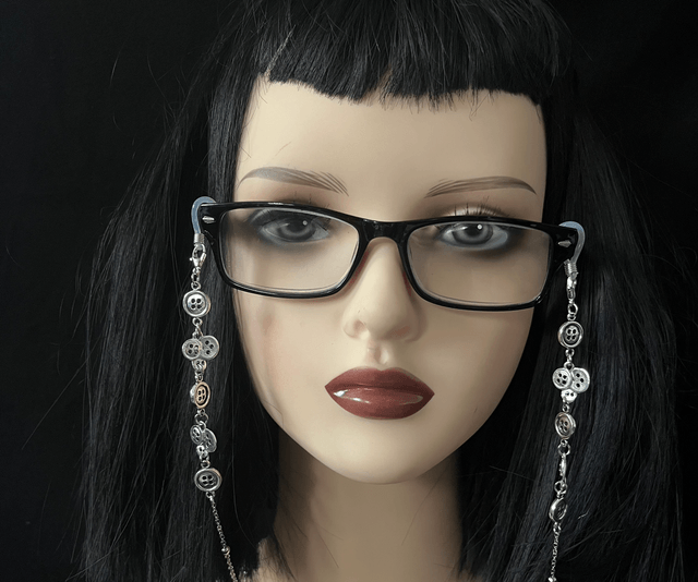 Cute as a button glasses chains
