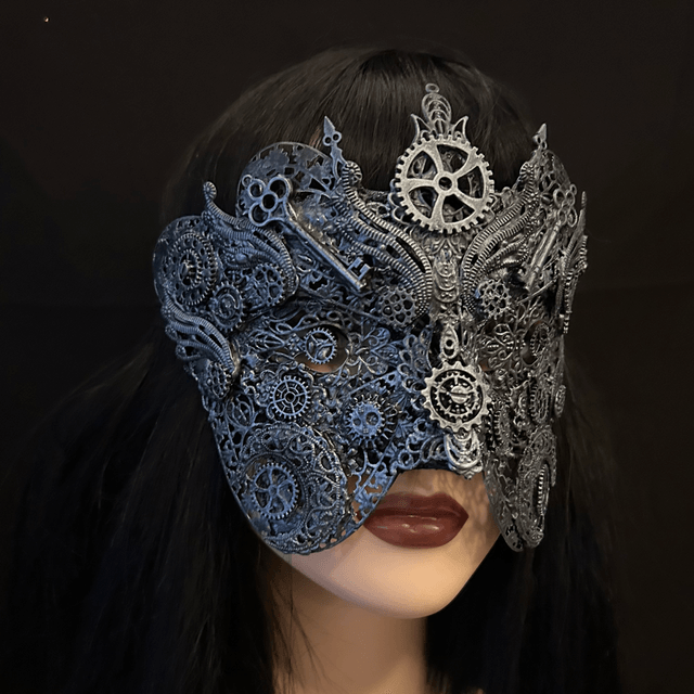 Steampunk mask (dark silver)