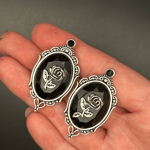 Rose cameo cufflinks