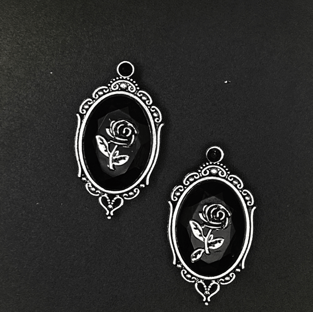 Rose cameo cufflinks