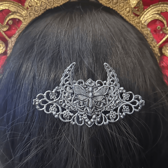 Death moth hair clip