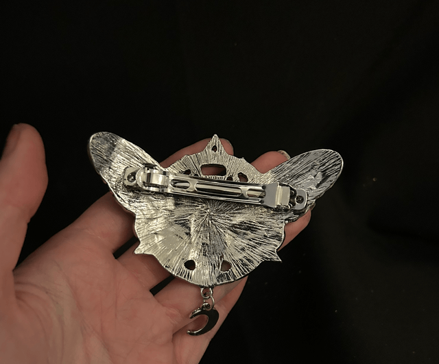 Death moth hair barette