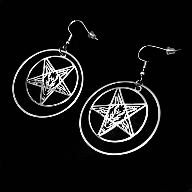 Satanic earrings