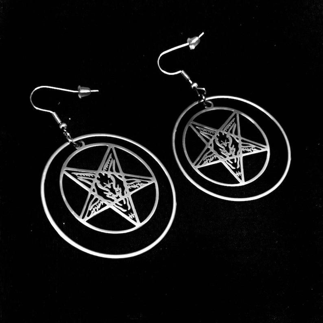 Satanic earrings
