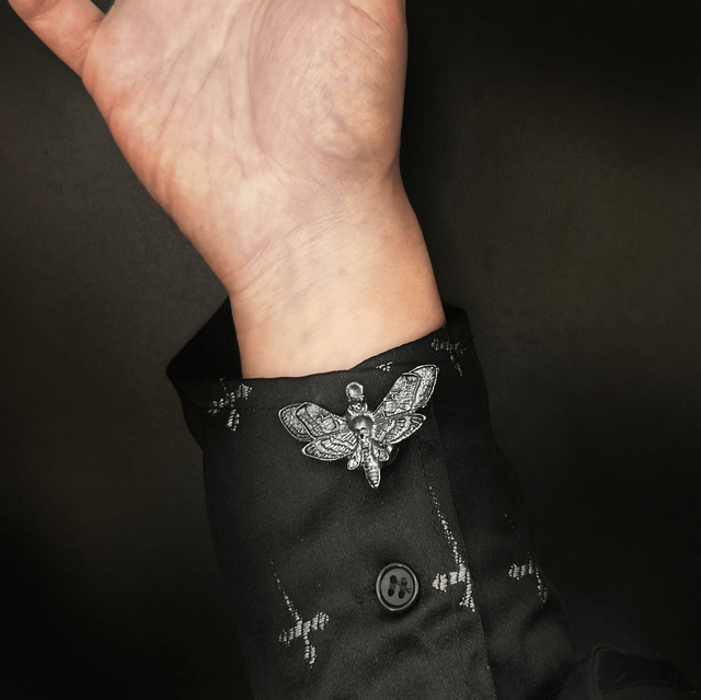 Death moth cufflinks