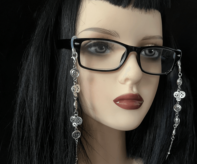 Cute as a button glasses chains