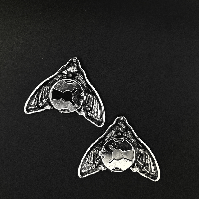 Death moth (closed wing) cufflinks 