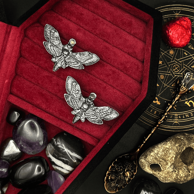 Death moth cufflinks