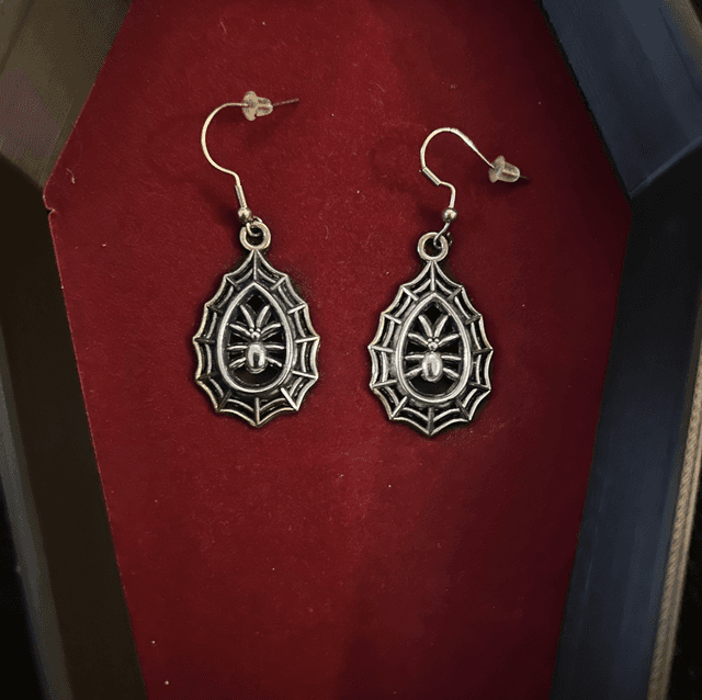 Web earrings 